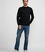 M-3040-KWR269 Men Knitwear Round Neck Basic (9091 Dark Black)