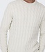 ONSKICKER LIFE REG 3 CABLE CREW KNIT (Antique White)