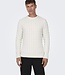 ONSKICKER LIFE REG 3 CABLE CREW KNIT (Antique White)