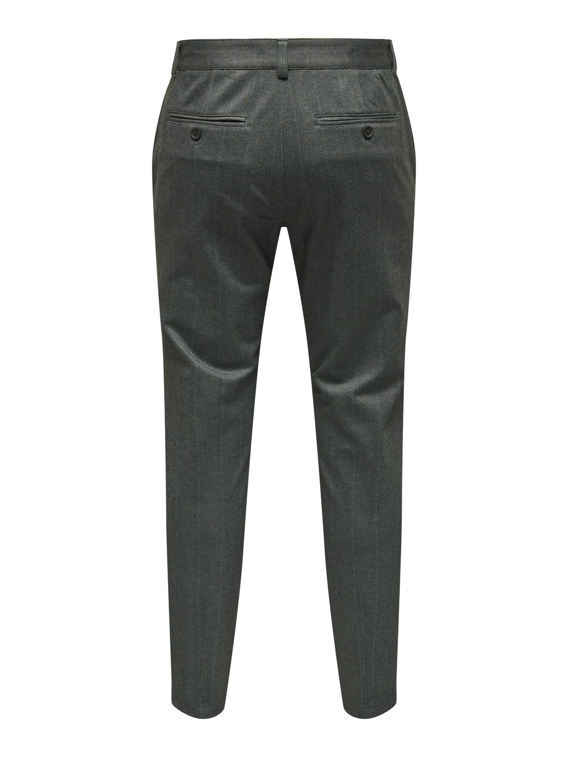 ONSMARK SLIM 02093 HERRINGBONE PANT (Black)