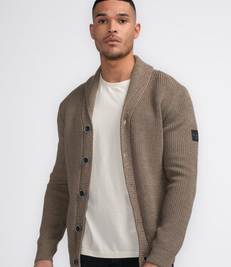 Petrol Industries M-3040-KWC282 Men Knitwear Collar Cardigan (7140 Oak)