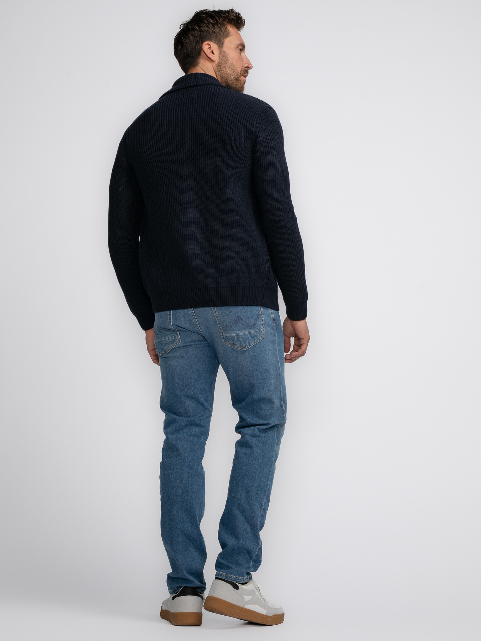 M-3040-KWC282 Men Knitwear Collar Cardigan (5120 Sky Captain)