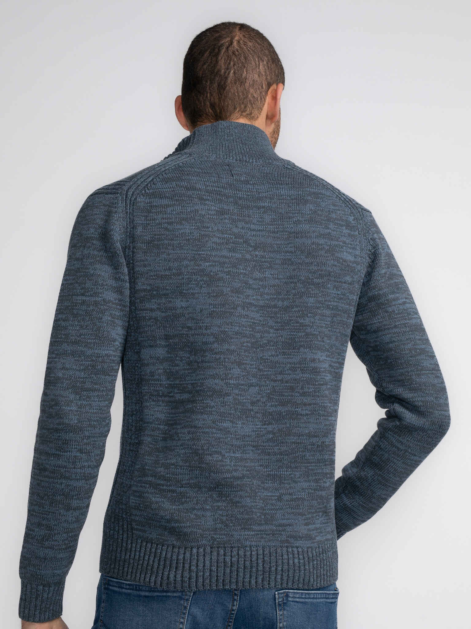 M-3040-KWC206 Men Knitwear Collar (5183 Light Shadow)