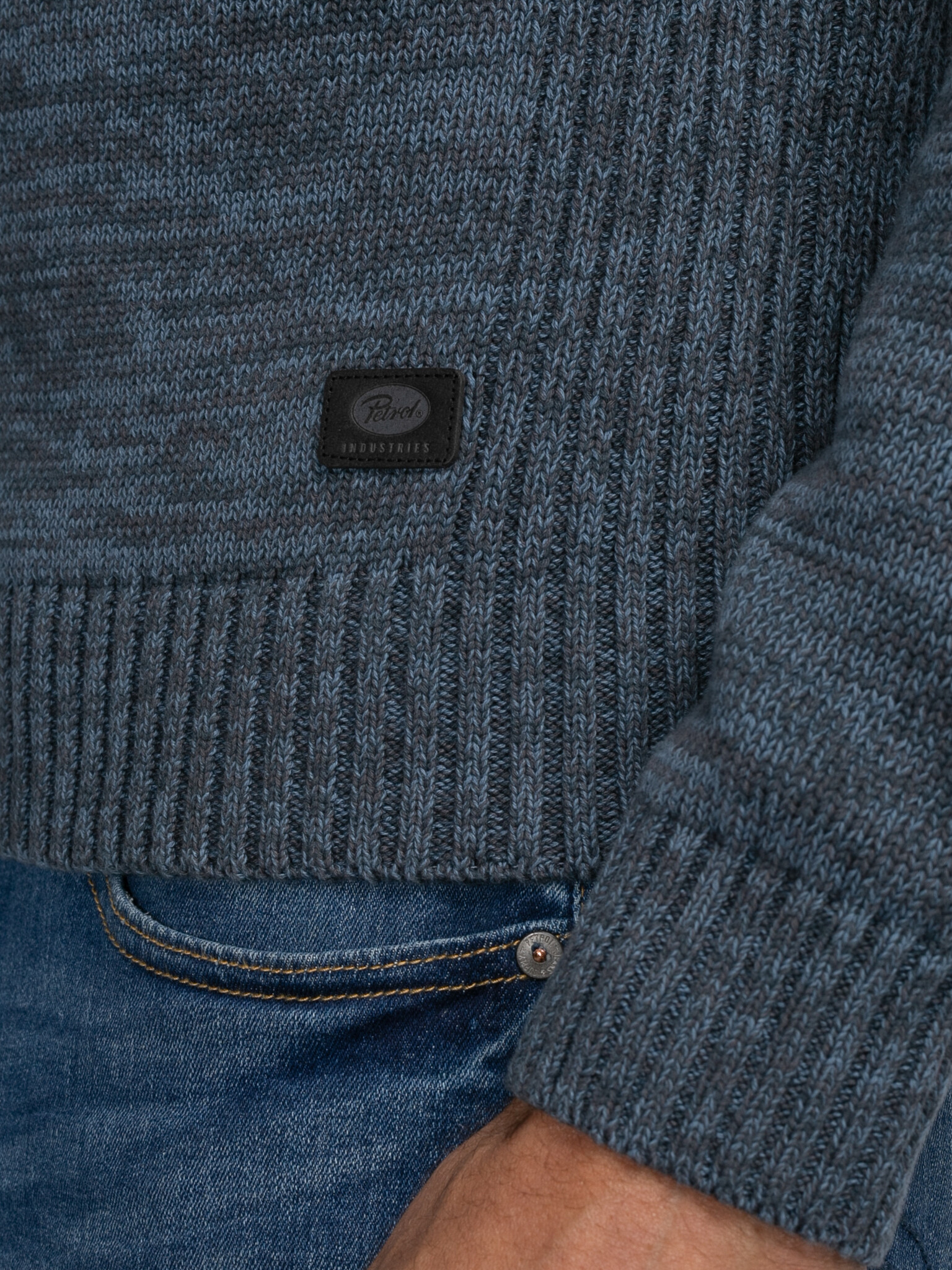 M-3040-KWC206 Men Knitwear Collar (5183 Light Shadow)