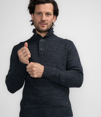 Petrol Industries M-3040-KWC206 Men Knitwear Collar (5120 Sky Captain)