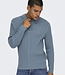 ONSFLYNN REG 5 PBT STRUC LS POLO KNIT FLINT STONE