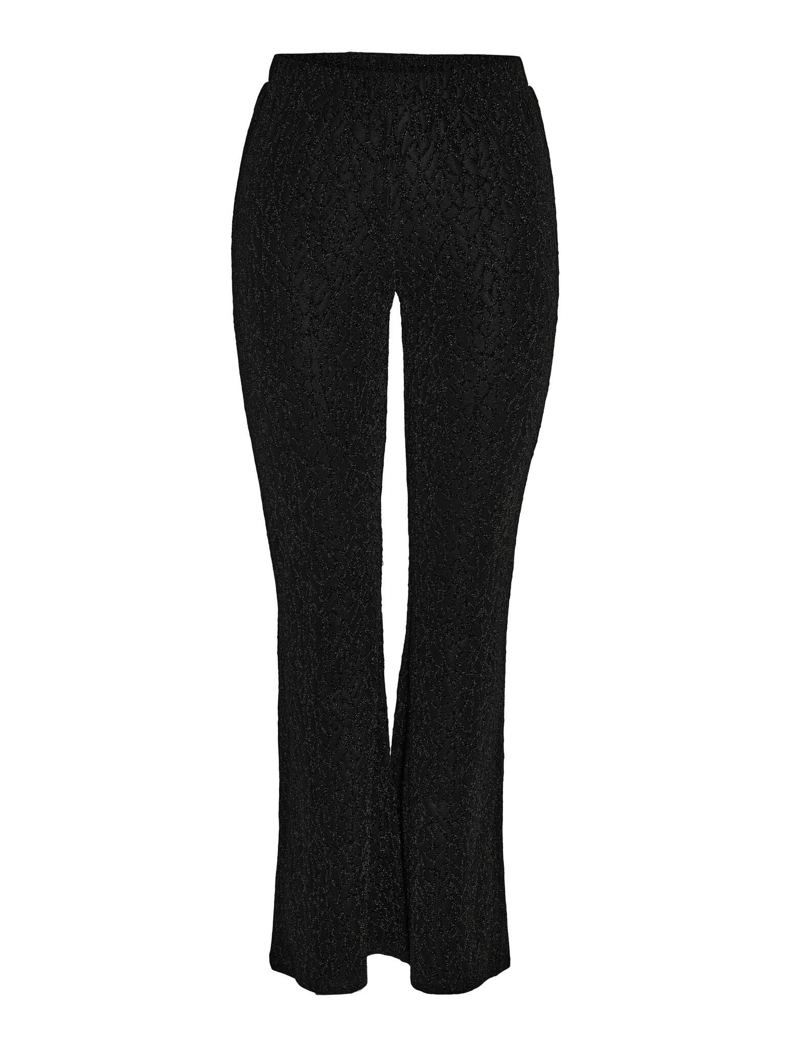 NMGILLY PASA HW FLARED PANTS JRS (Black/Black lurex)