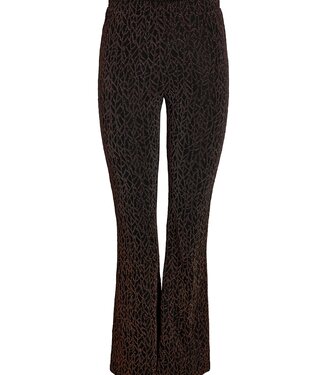 NOISY MAY NMGILLY PASA HW FLARED PANTS JRS (Black/Copper lurex)