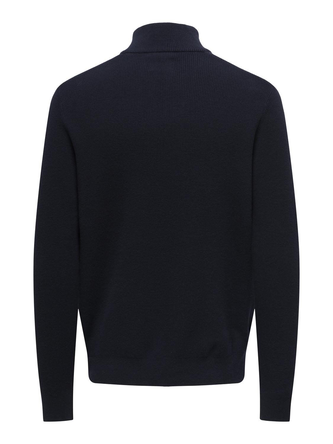 ONSPHIL REG 12 STRUC HALF ZIP KNIT NOOS (Dark Navy)