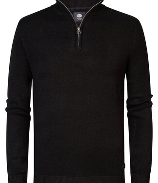 Petrol Industries M-3040-KWC237 Men Knitwear Collar (9091 Dark Black)