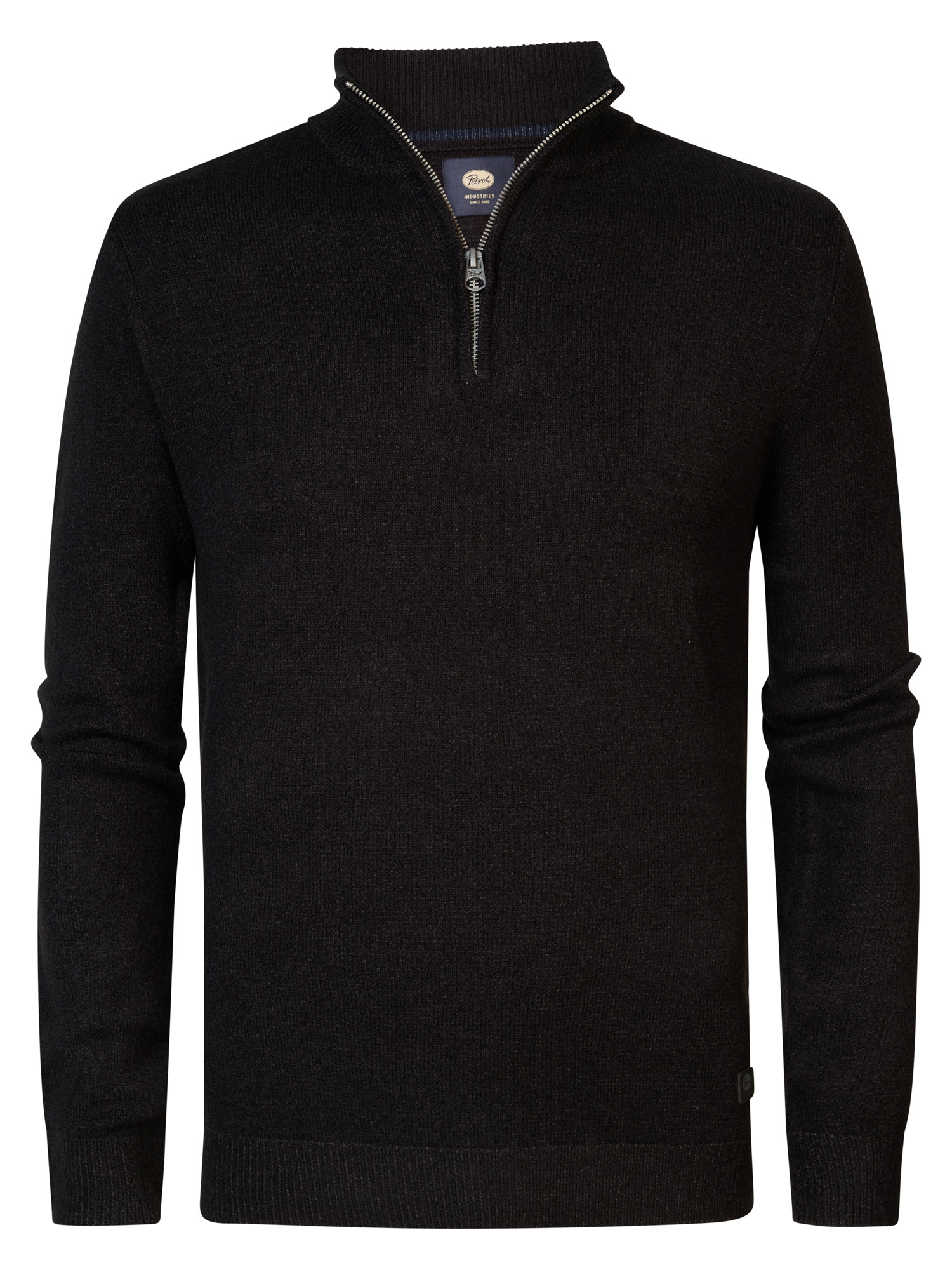 M-3040-KWC237 Men Knitwear Collar (9091 Dark Black)