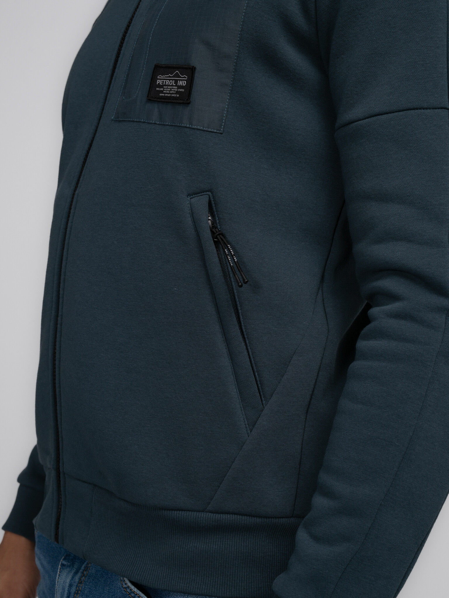 M-3040-SWC307 Men Sweater Collar Zip (5185 Midnight Blue)