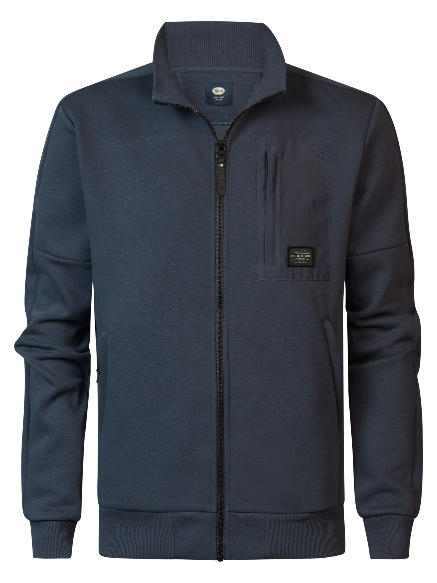 M-3040-SWC307 Men Sweater Collar Zip (5185 Midnight Blue)