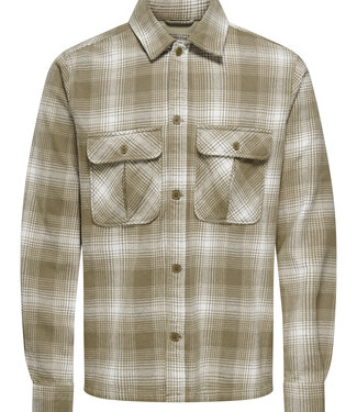 Only & Sons ONSCEDRIC LIFE CHECK OVERSHIRT ( FALLEN ROCK)