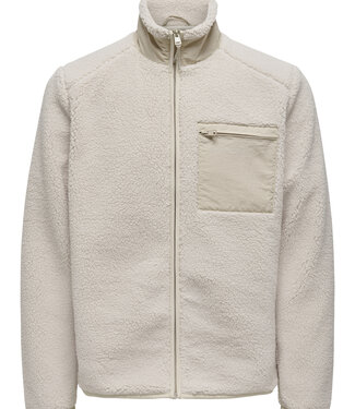 Only & Sons ONSDALLAS SHERPA JACKET OTW VD (Silver Lining)