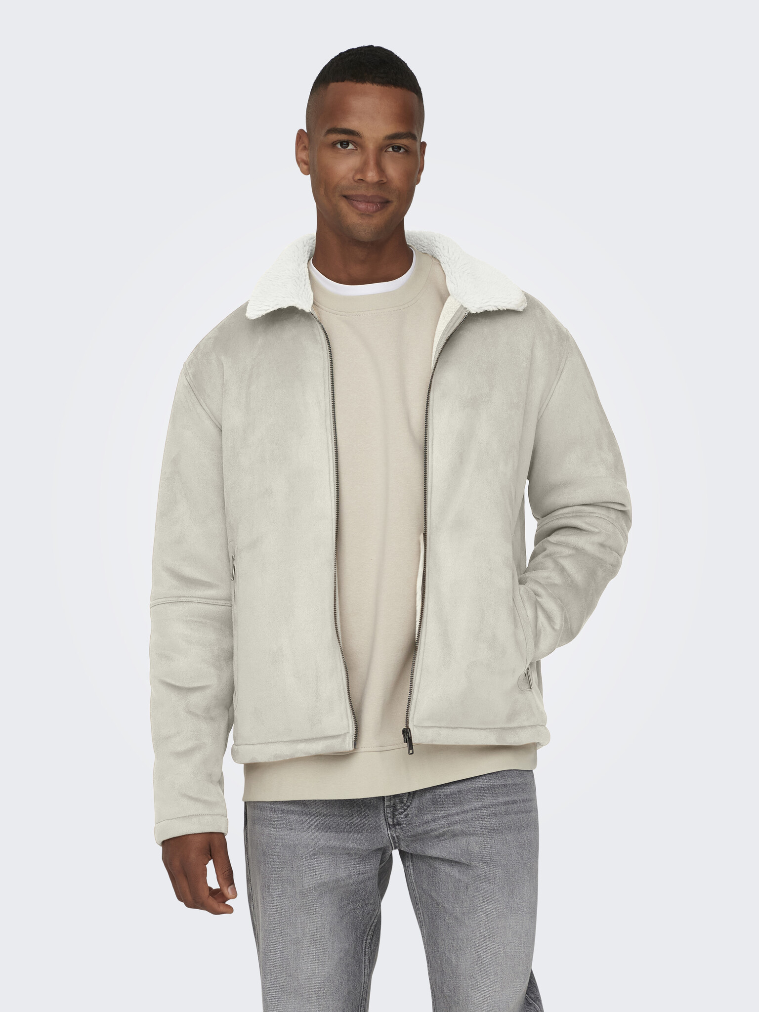 ONSROYCE SHEARLING JACKET OTW (Silver Lining)