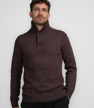 Petrol Industries M-3040-KWC217 Men Knitwear Collar (3088 Dark Burgundy)