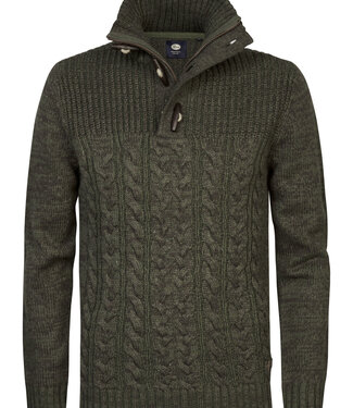 Petrol Industries M-3040-KWC211 Men Knitwear Collar (6088 Army Green)
