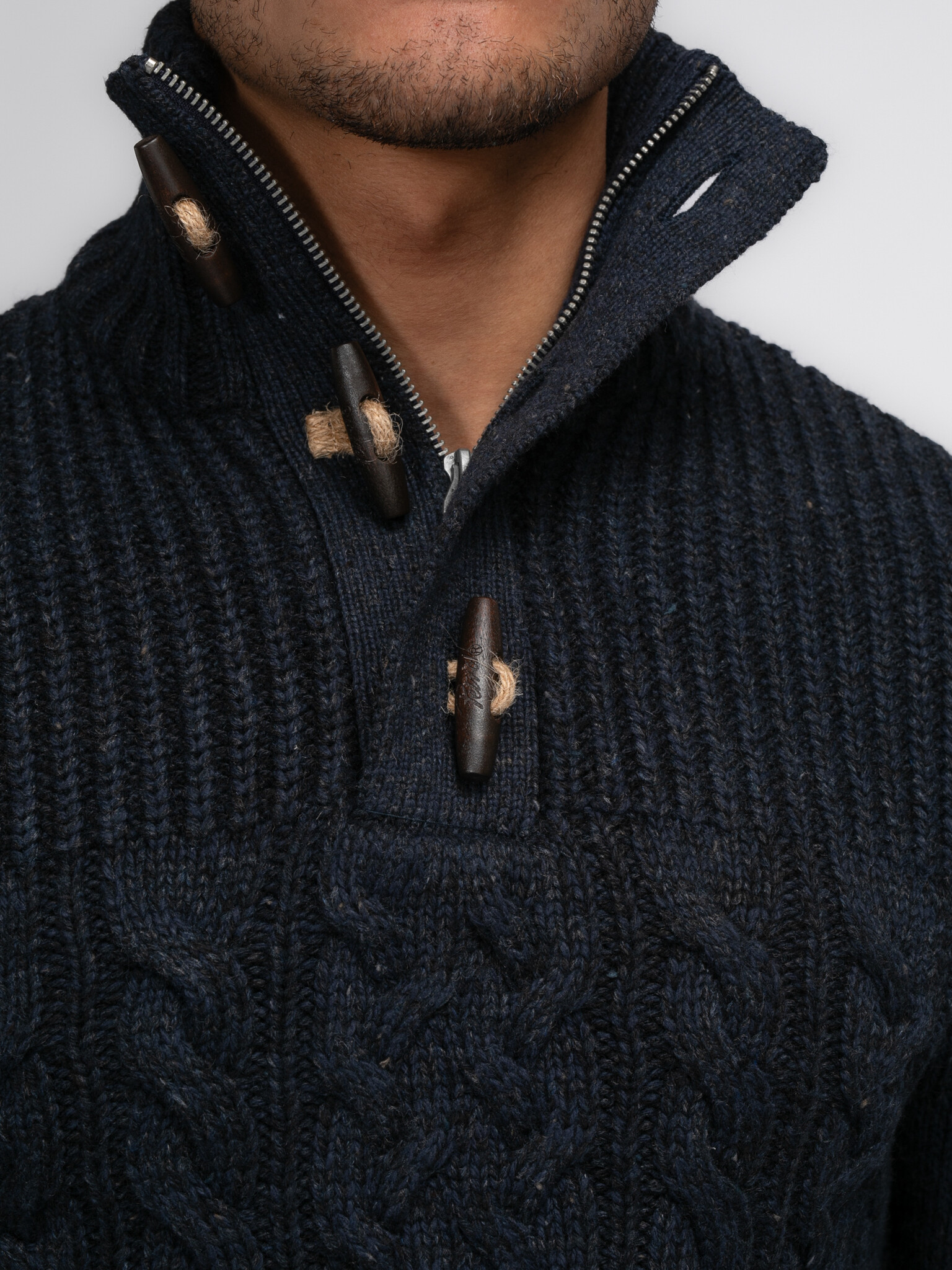 M-3040-KWC211 Men Knitwear Collar (5120 Sky Captain)