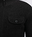 M-3040-KWC218 Men Knitwear Collar Cardiguan (9091 Dark Black)