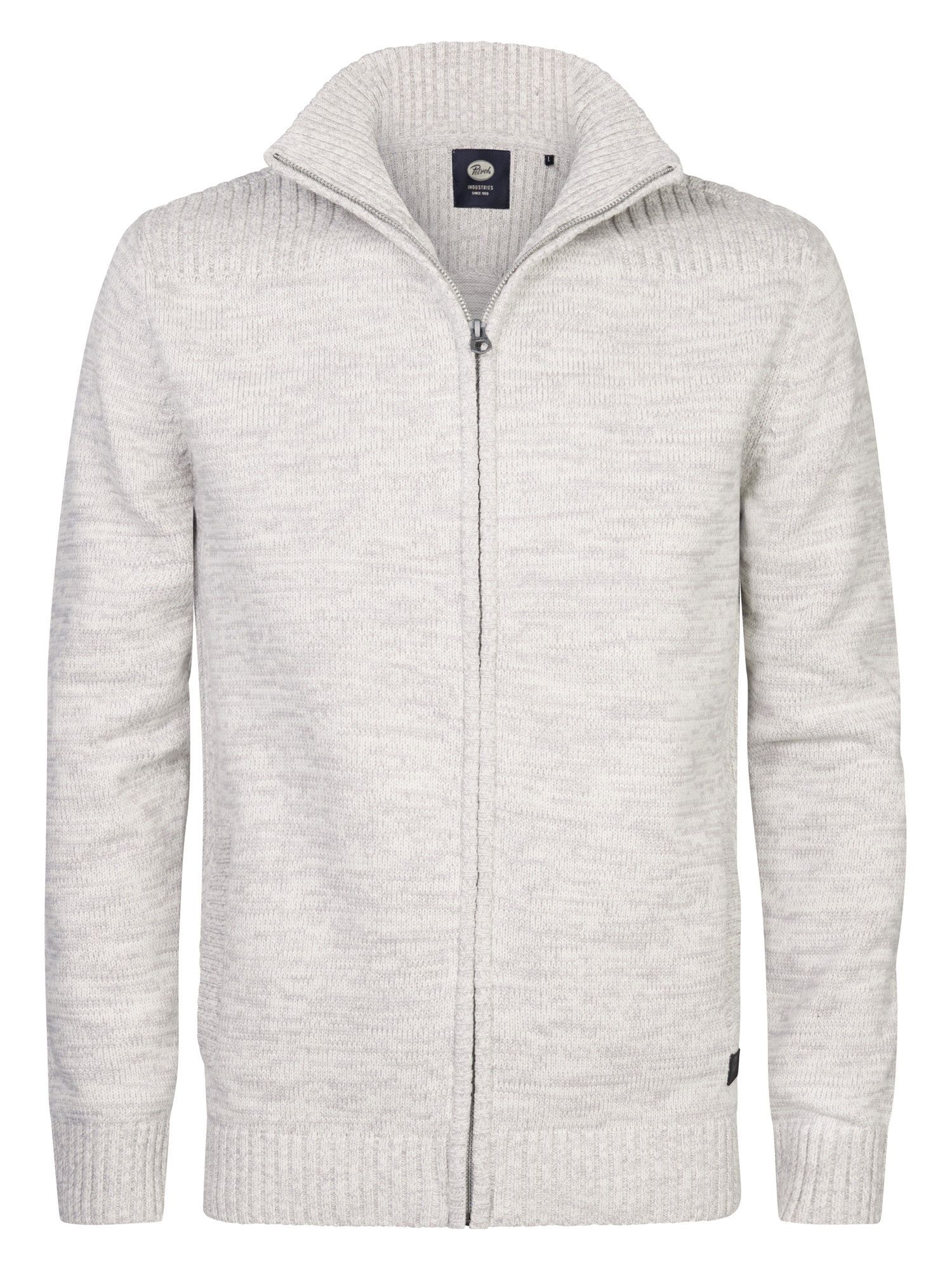 M-3040-KWC216 Men Knitwear Collar Cardiguan (0009 Antique White Melee)