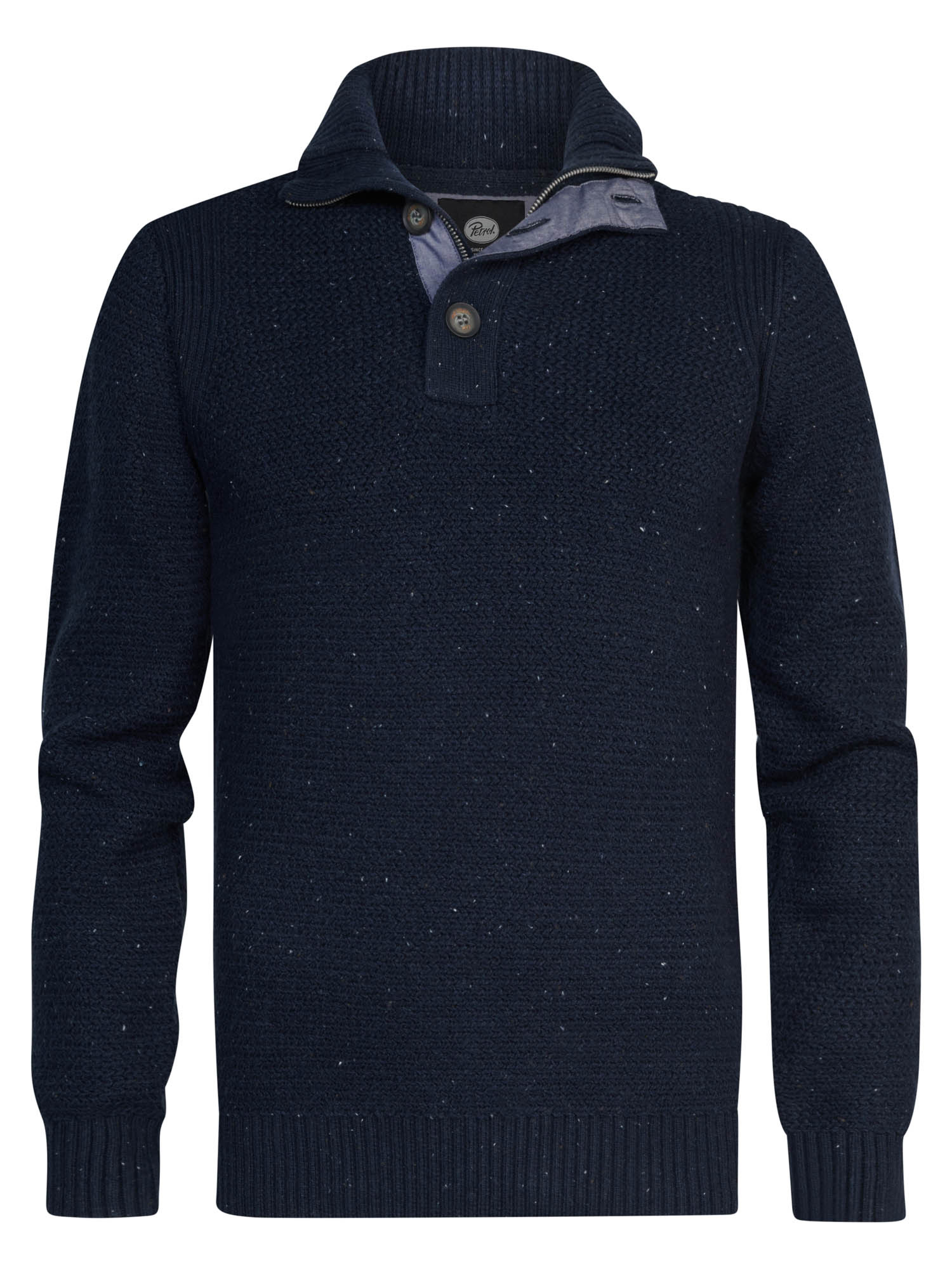 M-3030-KWC226 Men Knitwear Collar (5107 Dark Sapphire)