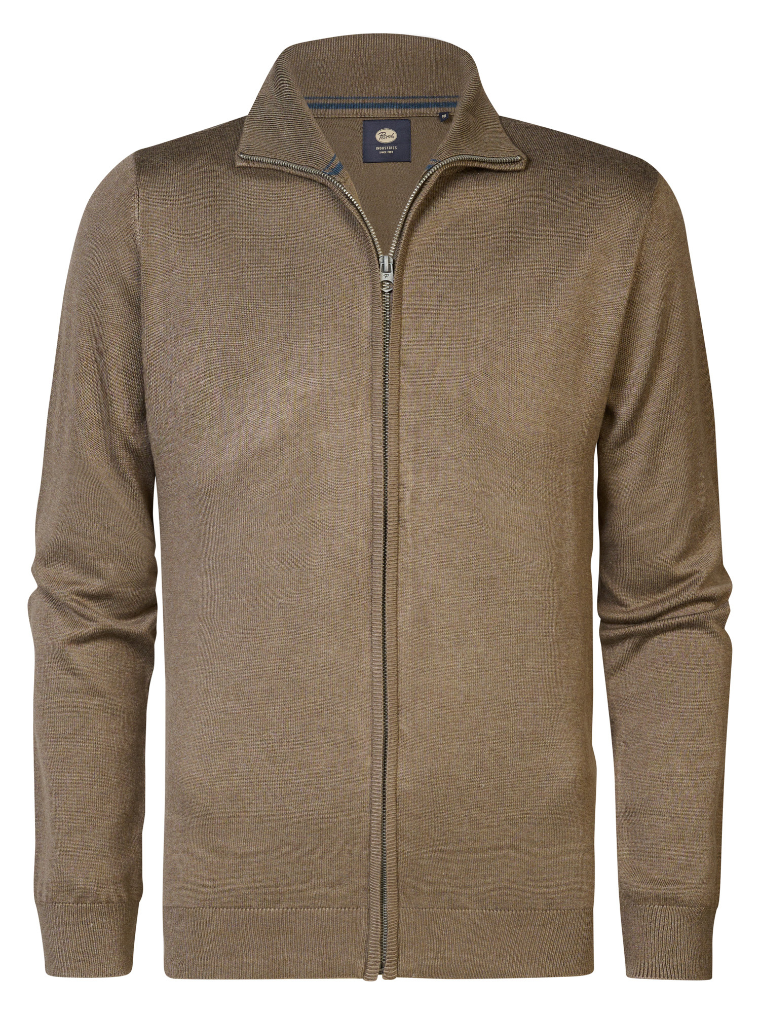 M-3040-KWC225 Men Knitwear Collar Cardigan (7141 Timber Wood )