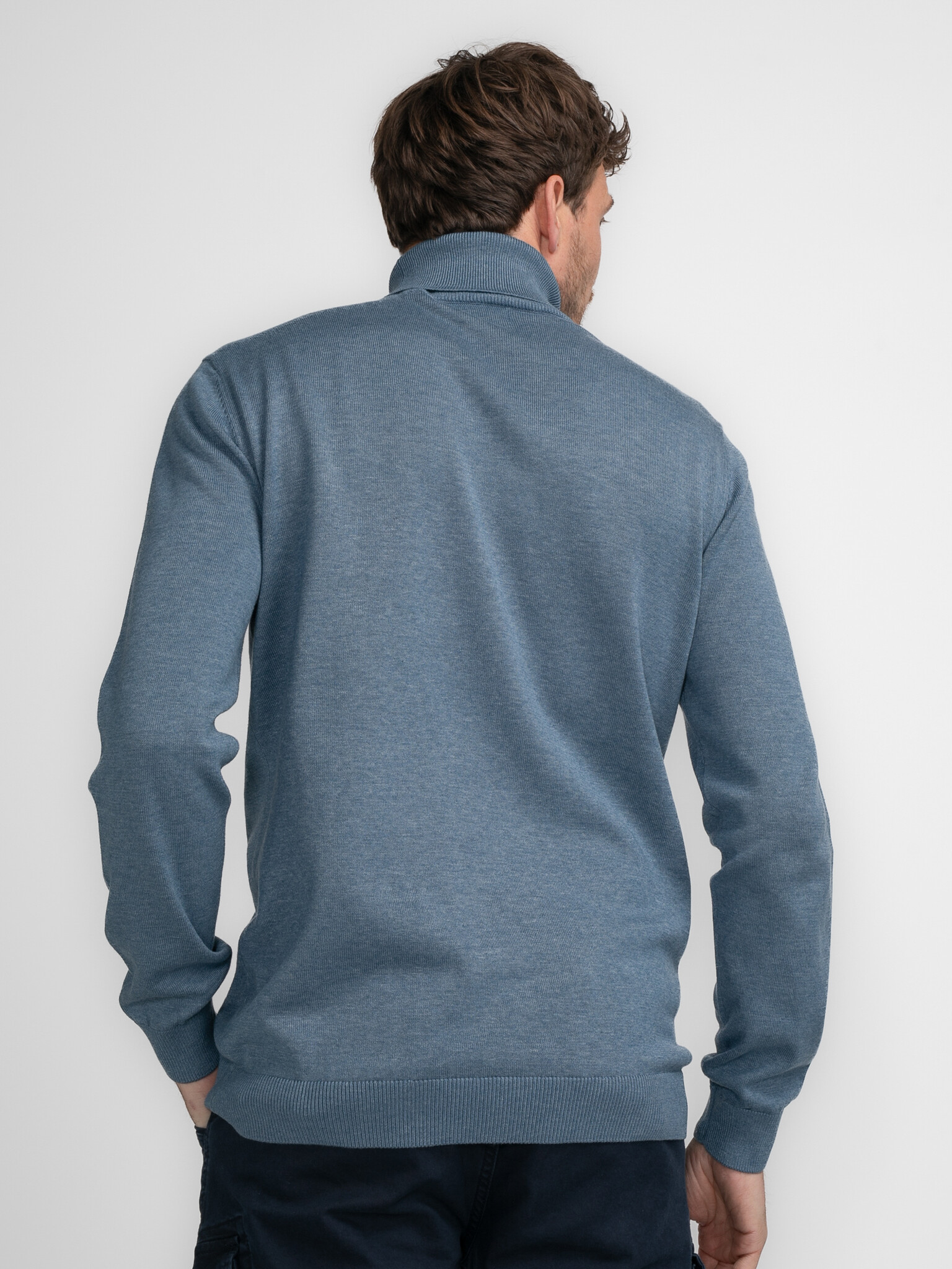 M-3040-KWC260 Men Knitwear Collar Basic (5183 Light Shadow)