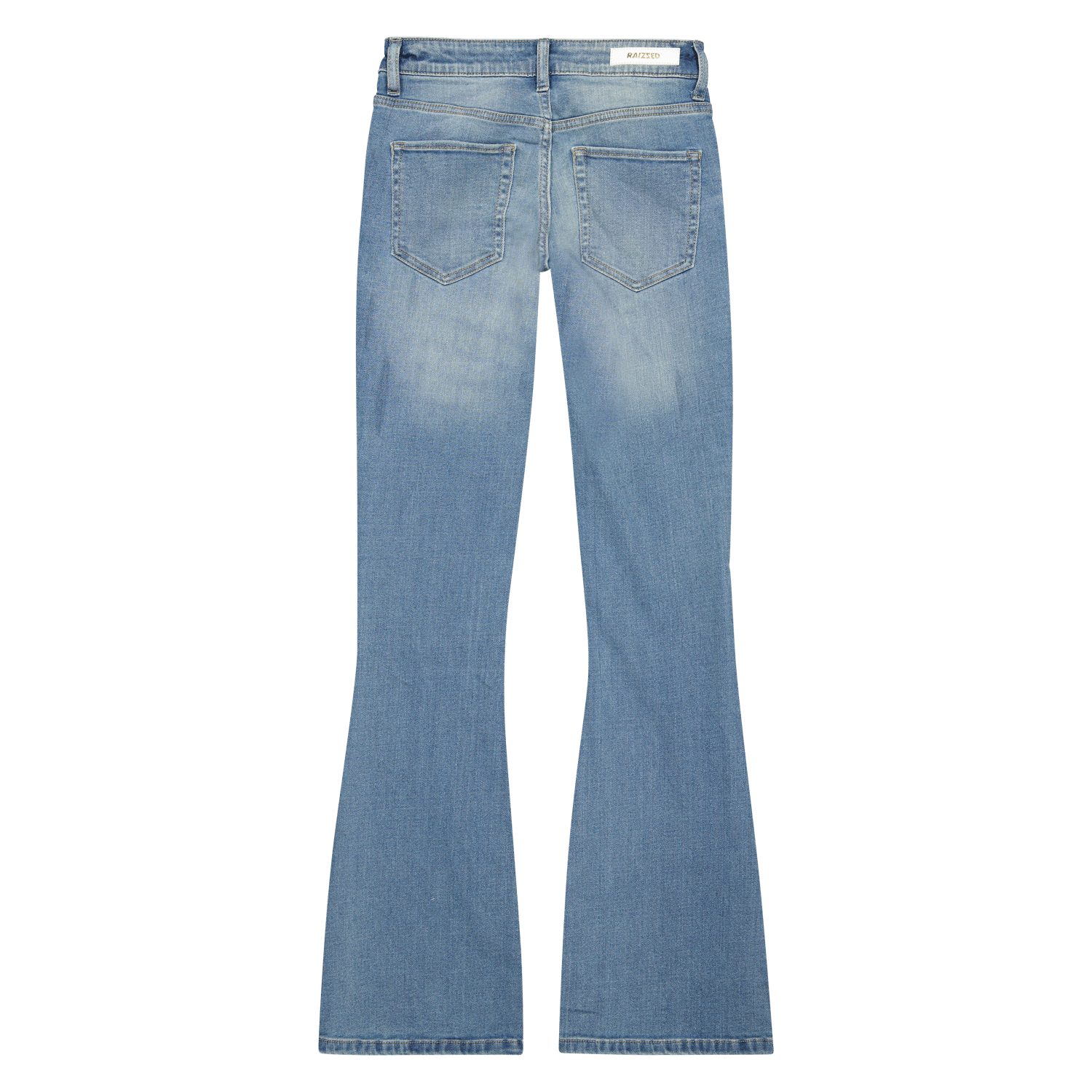 ECLIPSE Mid rise Mid Blue Stone Flare Jeans