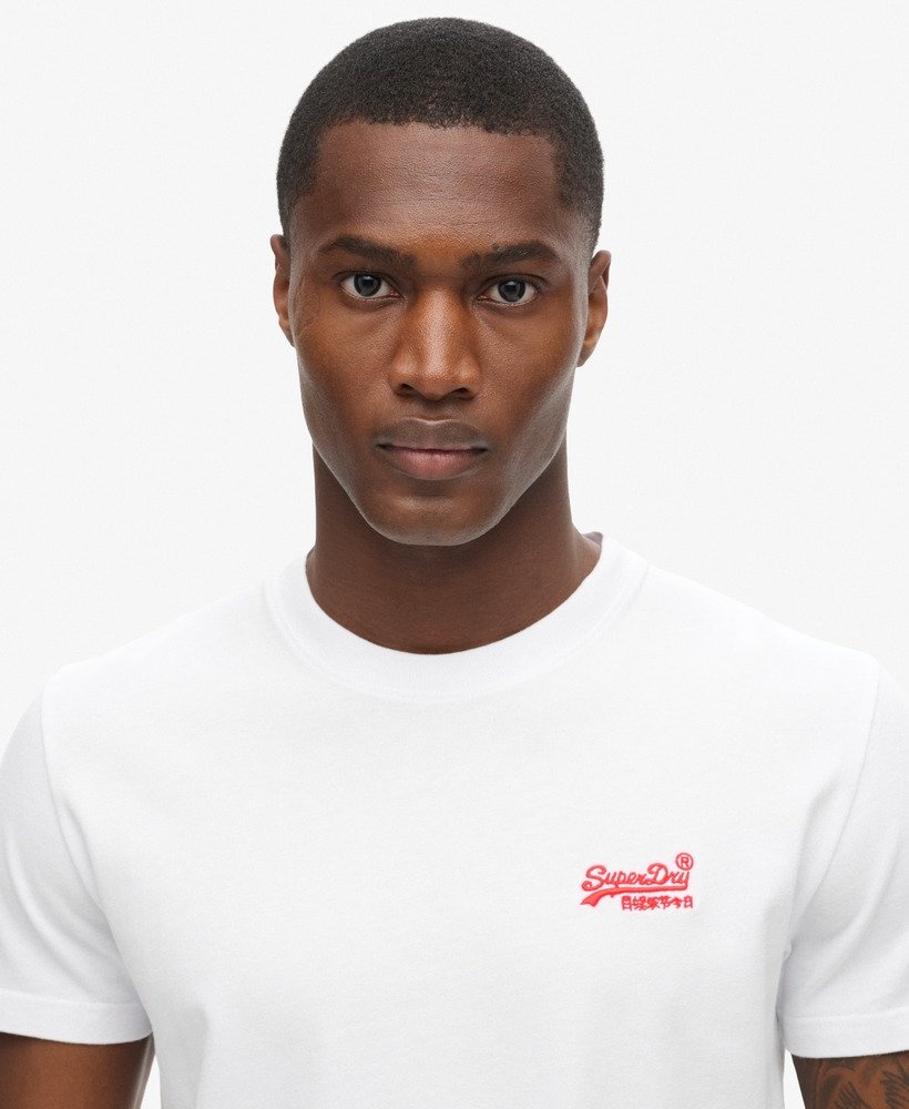 ESSENTIAL LOGO EMB TEE (Optic/Hazard Orange)