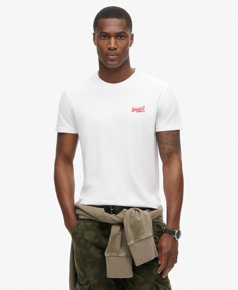 ESSENTIAL LOGO EMB TEE (Optic/Hazard Orange)