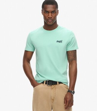 Superdry ESSENTIAL LOGO EMB TEE (Spearmint Light Green)