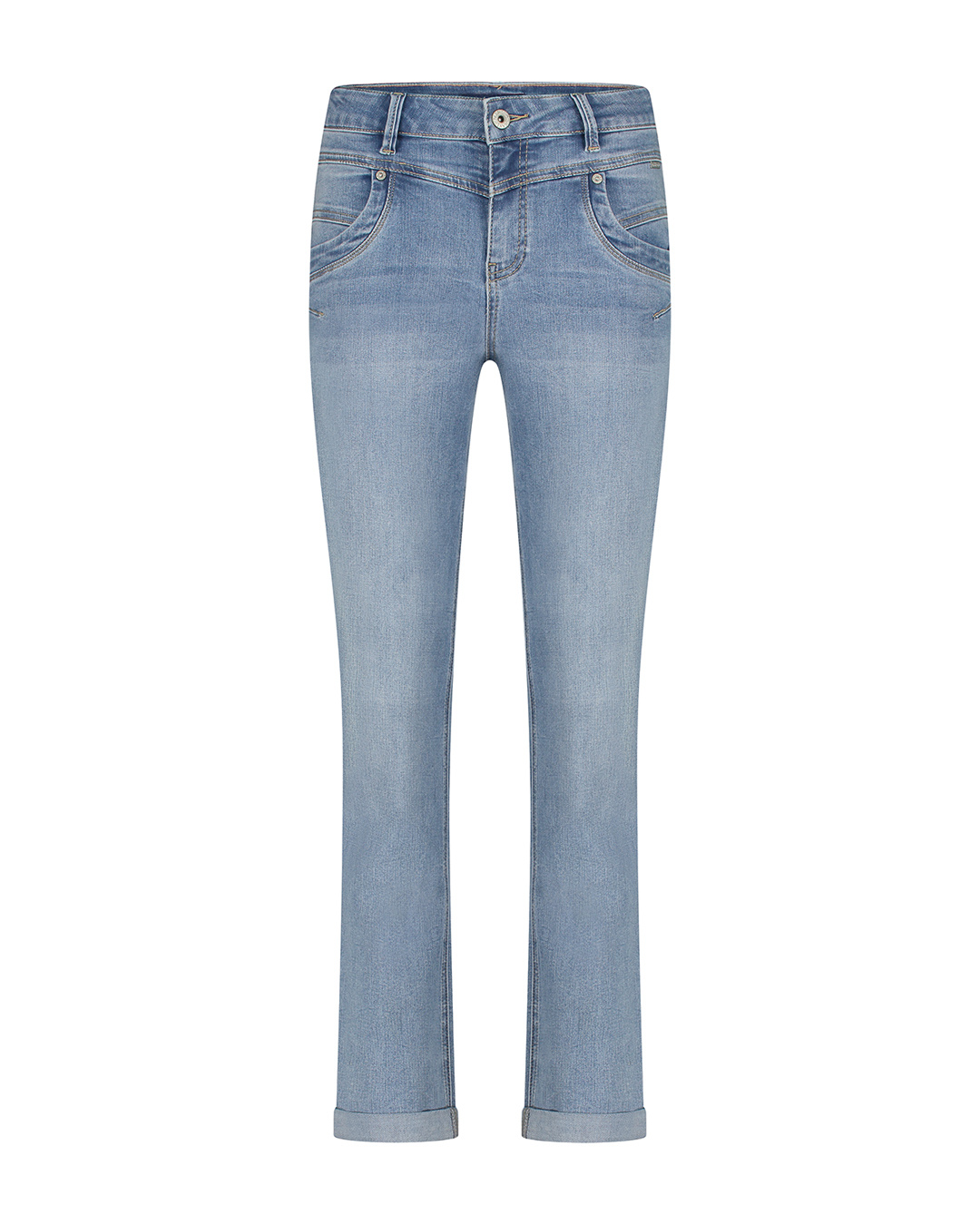 RELAX mid stone used high rise-reg fit-tapered legs