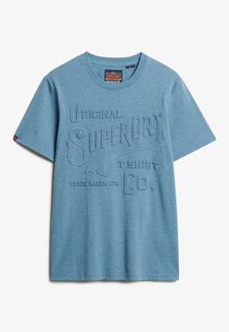 WORKWEAR EMBOSSED RELAXED TEE (Pottery Blue Marl)