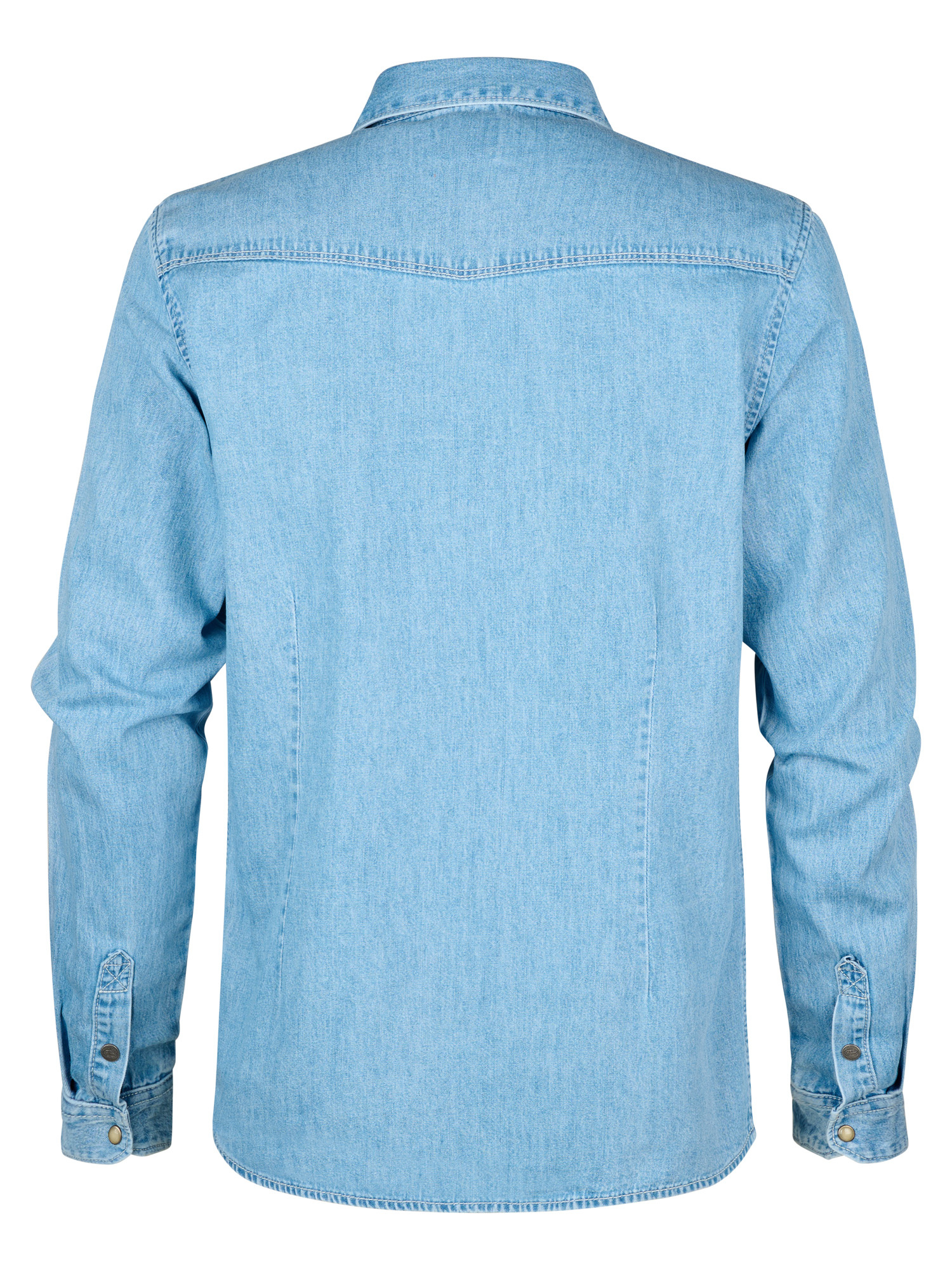 M-1050-SIL436 Men Shirt Long Sleeve Denim (5001 Light Indigo)