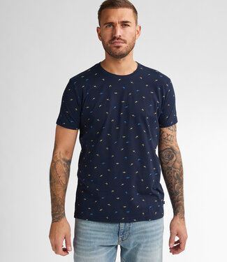 Petrol Industries M-1050-TSR687 MEN SHIRT SS AOP (5178 NAVY BLUE)