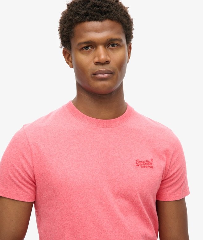 ESSENTIAL LOGO EMB TEE (PUNCH PINK)