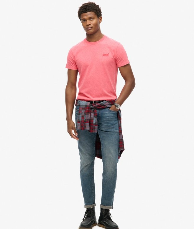 ESSENTIAL LOGO EMB TEE (PUNCH PINK)