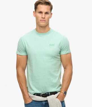 Superdry ESSENTIAL LOGO EMB TEE (Light Mint Green Marl)