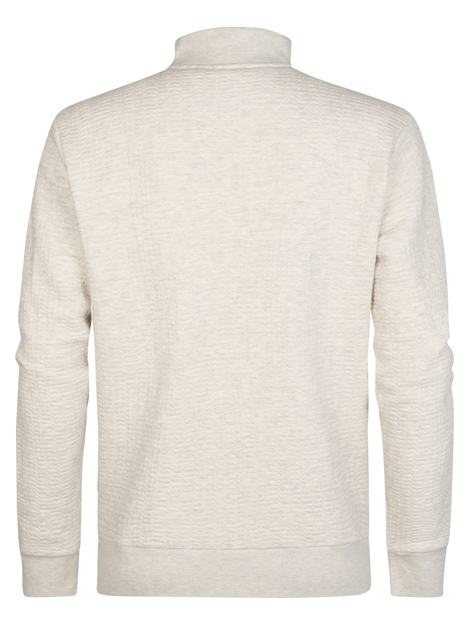 M-1050-SWC333 Men Sweater Collar Zip (0009 Antique White Melee)