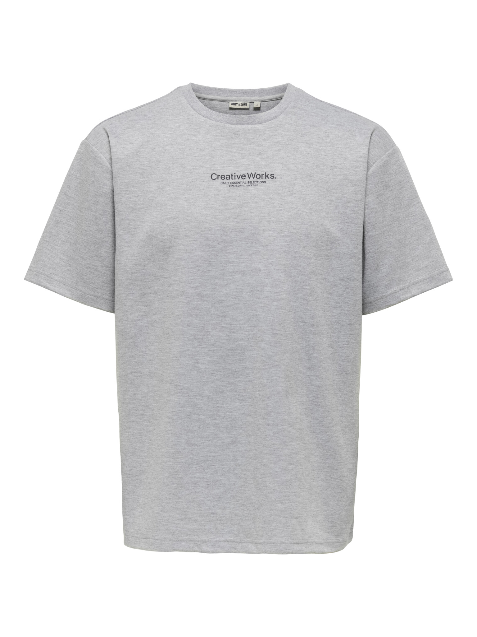 ONSLIAM SS RELAX TEE CS (Light Grey Marl/Black Logo)