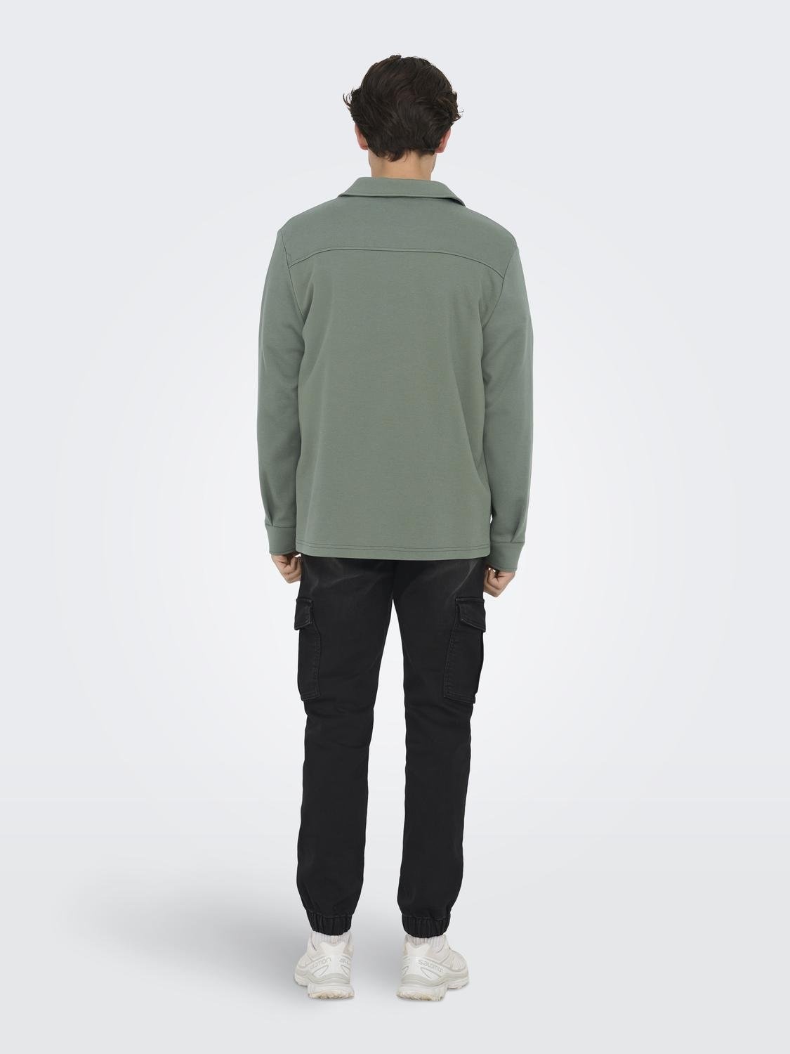 ONSNEWKODYL OVERSHIRT SWEAT NOOS (CASTOR GREY)