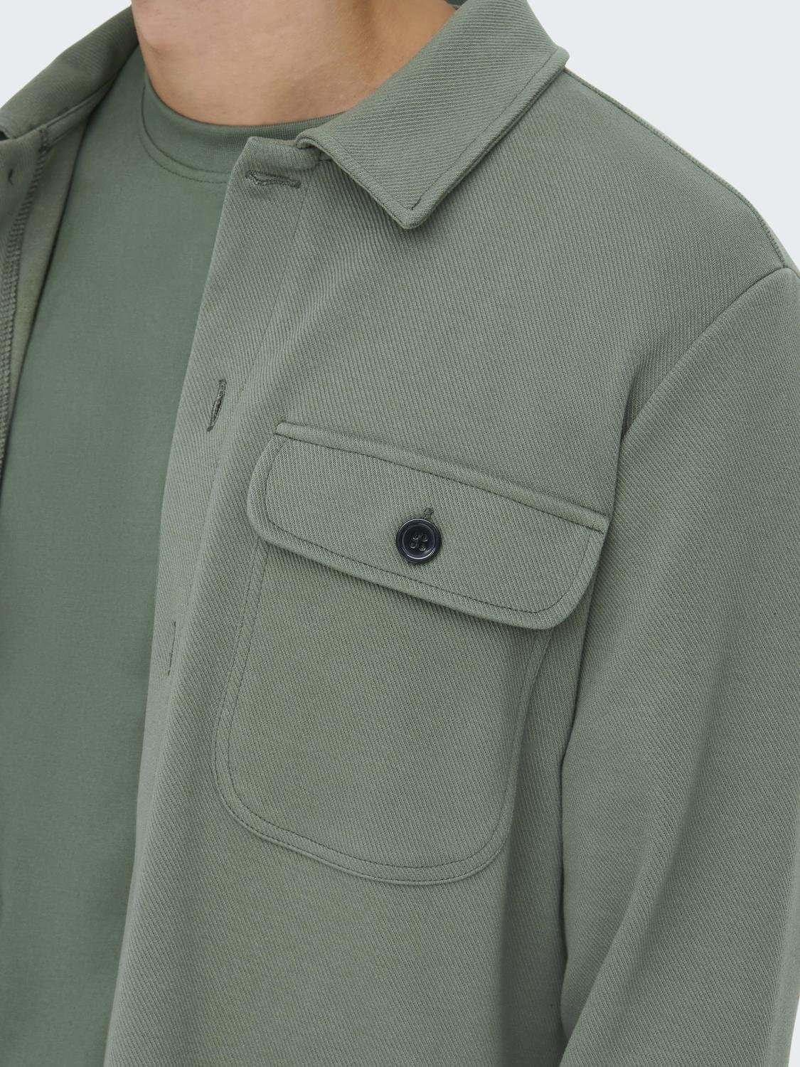 ONSNEWKODYL OVERSHIRT SWEAT NOOS (CASTOR GREY)