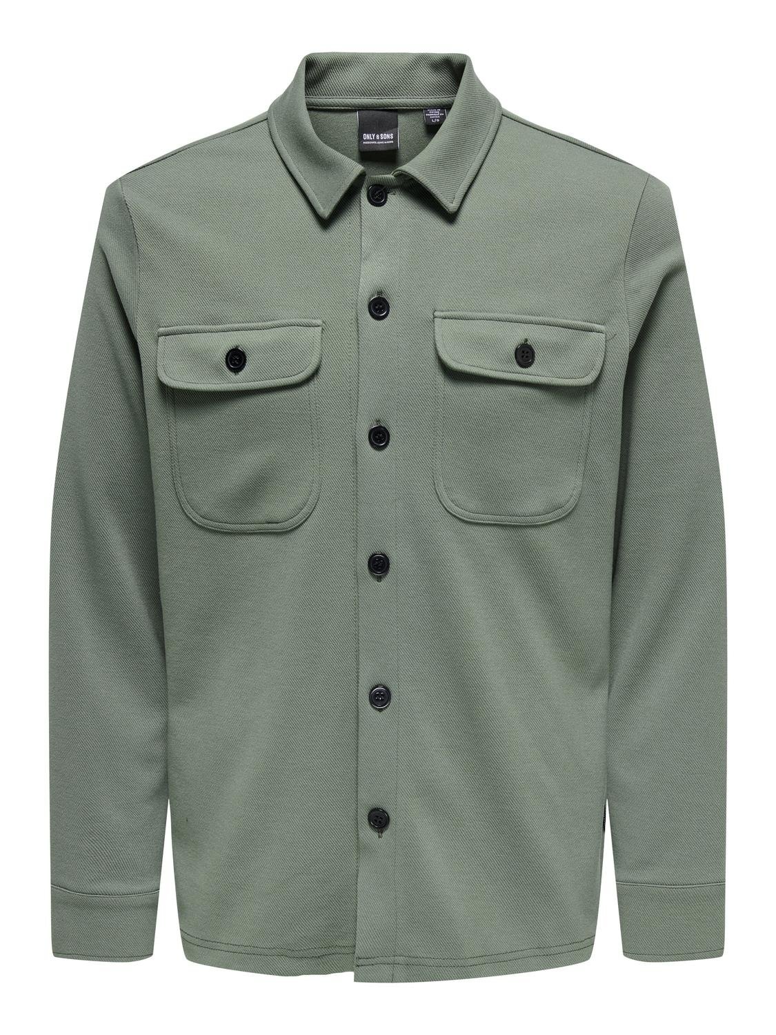ONSNEWKODYL OVERSHIRT SWEAT NOOS (CASTOR GREY)