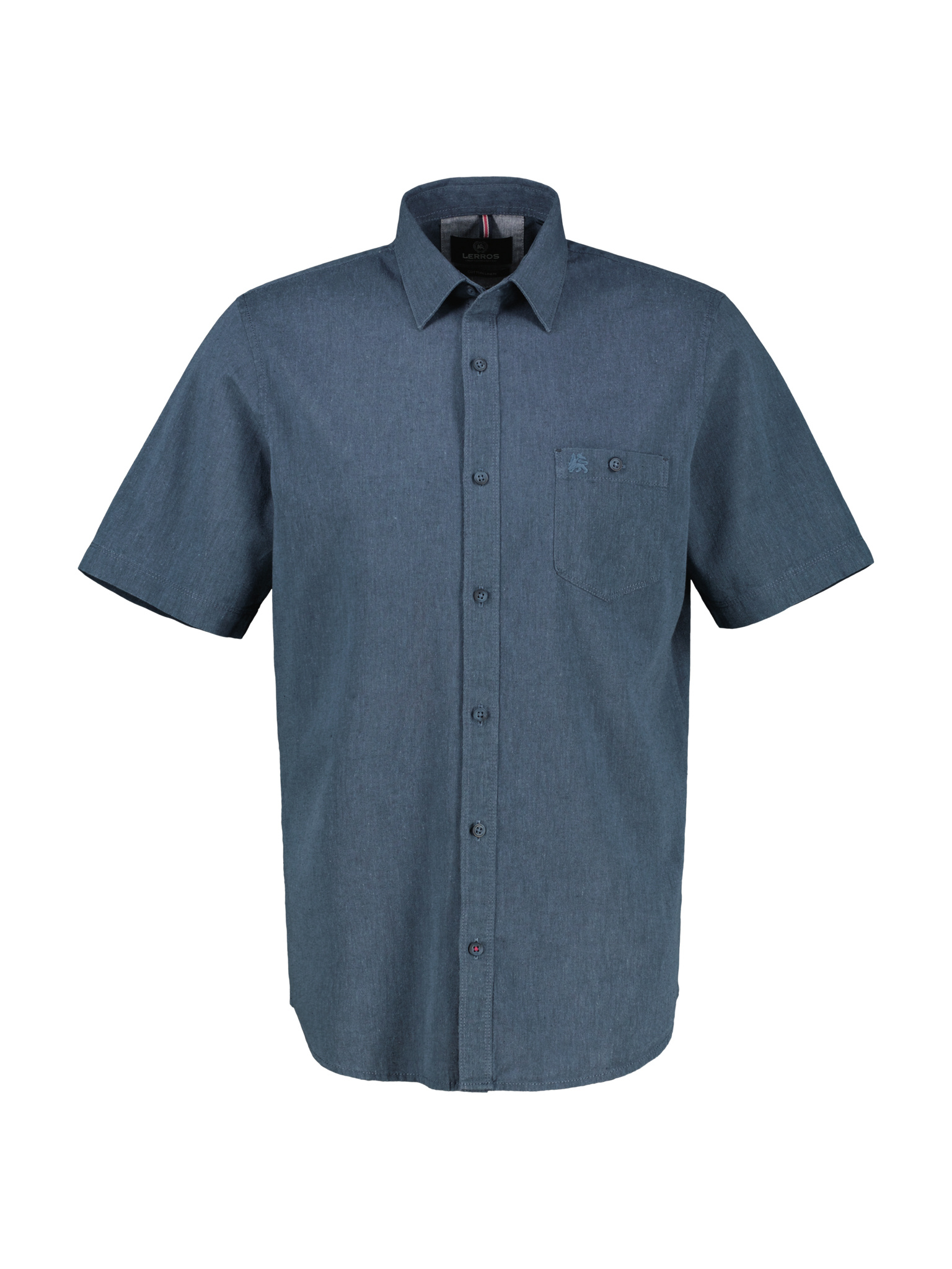 2542008 LINEN HEMD 1/2 (485 Classic Navy)