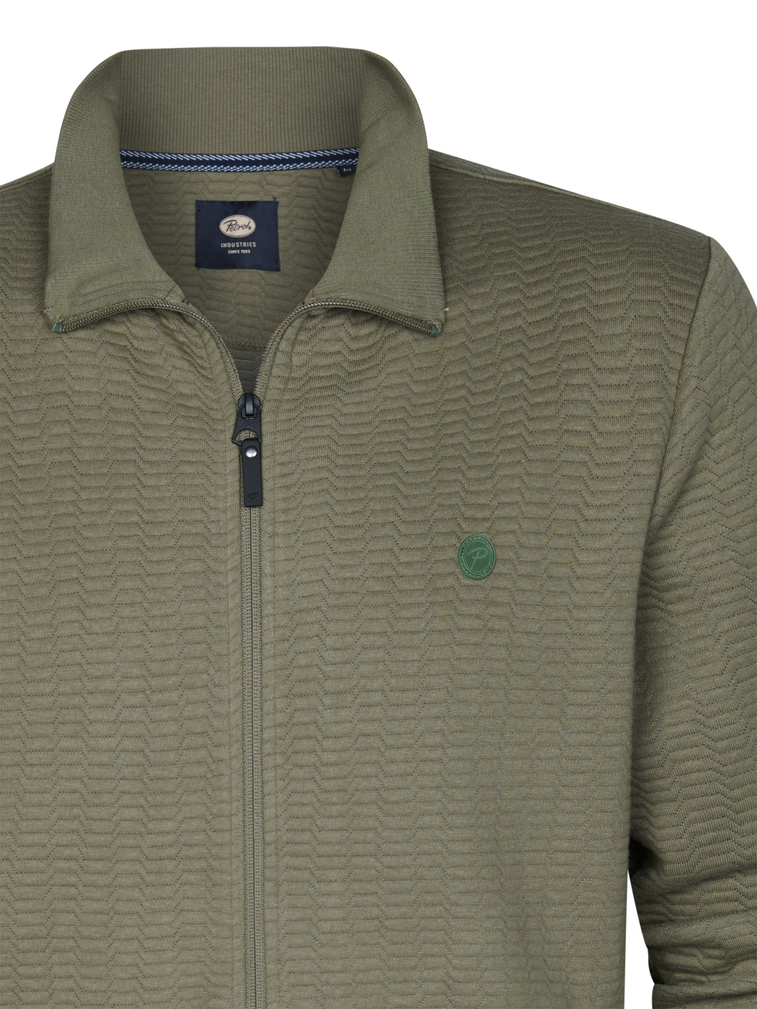 M-1050-SWC333 Men Sweater Collar Zip (6134 Dusty Army)