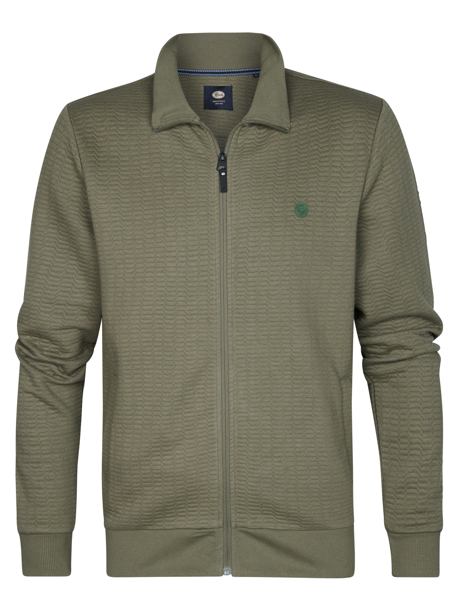 M-1050-SWC333 Men Sweater Collar Zip (6134 Dusty Army)