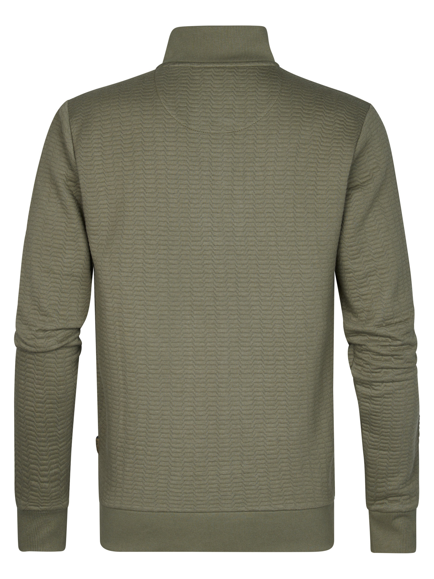 M-1050-SWC333 Men Sweater Collar Zip (6134 Dusty Army)