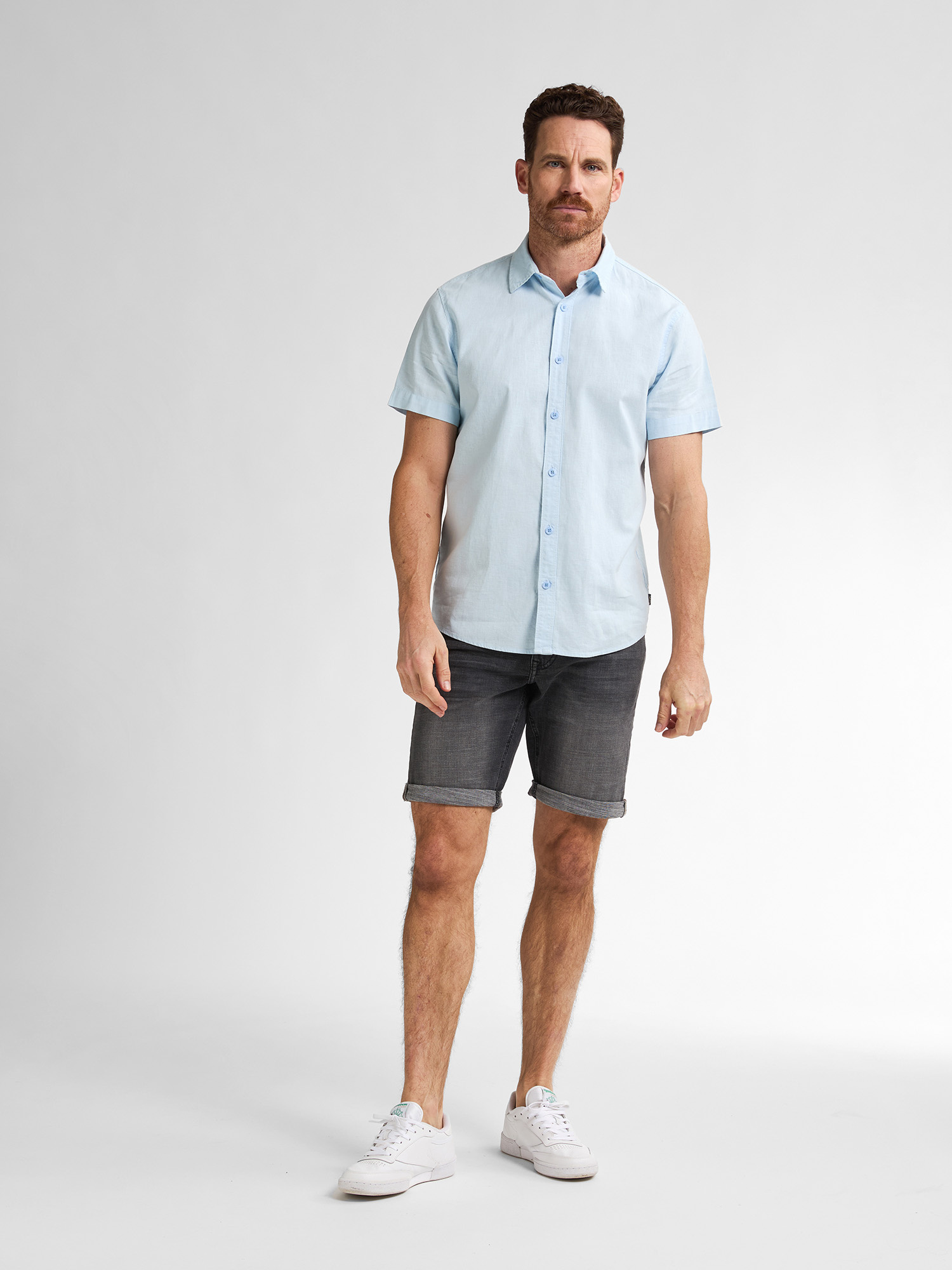 M-1050-SIS414 Men Short Sleeve Uni (5187 Pale Blue)