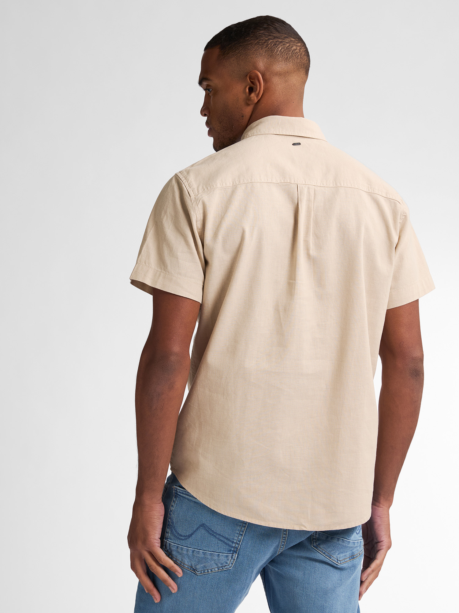 M-1050-SIS414 Men Short Sleeve Uni (7130 Light Tan)